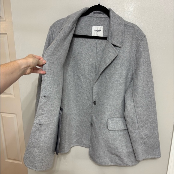 Abercrombie Double Cloth Wool-Blend Blazer Coat in Gray - Size XL - Picture 6 of 8